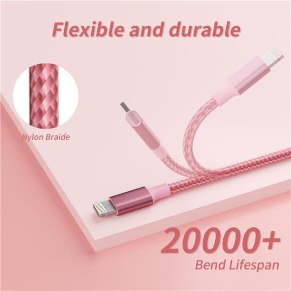 Multi Charging Cable(2Pack 4FT), 3 in 1 Charging Cable Nylon Braided USB - Picture 4 of 7